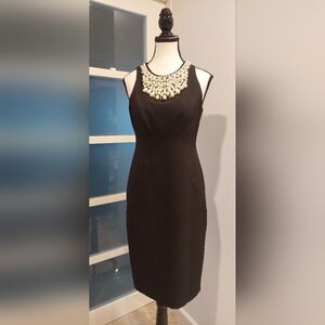 Alfani Elegant Black Dress with Statement Neckline